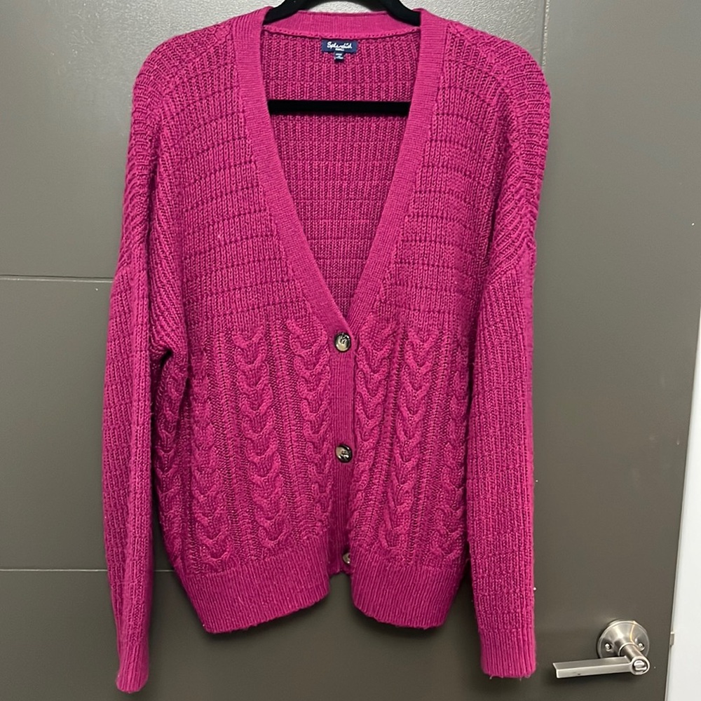 Splendid Fuchsia Cardigan. size small.